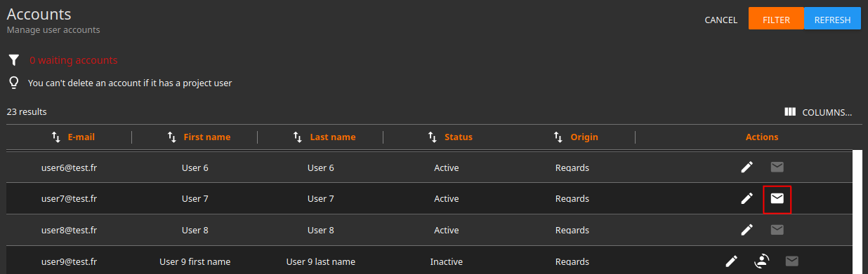 account validation