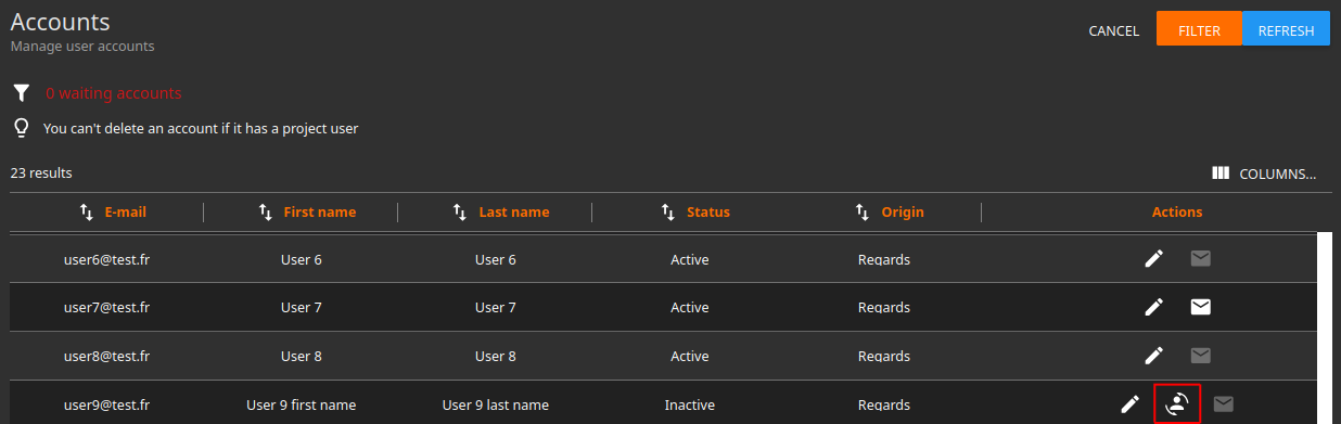 account validation